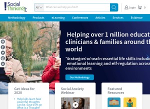 How socialthinking.com looks like on a tablet such as an iPad.
