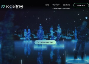 How socialtreeglobal.com looks like on a tablet such as an iPad.