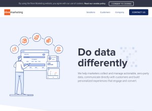 How socialtwist.com looks like on a tablet such as an iPad.