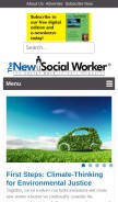 How socialworker.com looks like on a mobile device such as an iPhone.