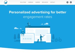 How sociomantic.com looks like on a tablet such as an iPad.