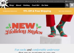 How sockittome.com looks like on a tablet such as an iPad.