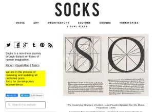 How socks-studio.com looks like on a tablet such as an iPad.