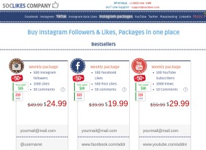 How soclikes.com looks like on a tablet such as an iPad.