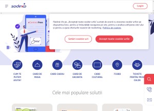 How sodexo.ro looks like on a tablet such as an iPad.