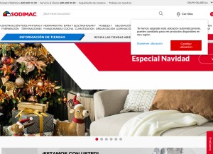 How sodimac.cl looks like on a tablet such as an iPad.