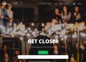 How sofarsounds.com looks like on a tablet such as an iPad.
