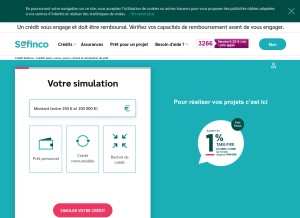 How sofinco.fr looks like on a tablet such as an iPad.