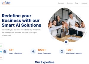 How sofster.com looks like on a tablet such as an iPad.