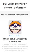 How soft4crack.com looks like on a mobile device such as an iPhone.
