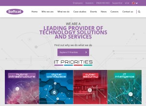 How softcat.com looks like on a tablet such as an iPad.