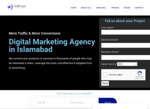How softcrust.info looks like on a tablet such as an iPad.