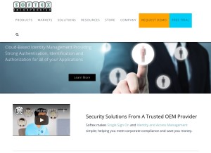 How softexinc.com looks like on a tablet such as an iPad.