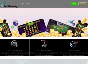 How softgamings.vip looks like on a tablet such as an iPad.