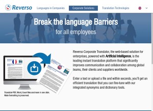 How softissimo.com looks like on a tablet such as an iPad.