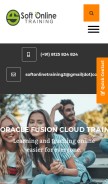 How softonlinetraining.com looks like on a mobile device such as an iPhone.