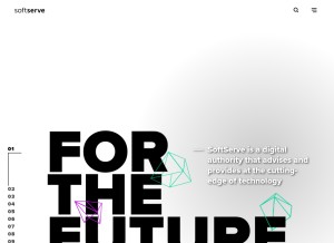 How softserveinc.com looks like on a tablet such as an iPad.