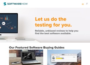 How softwarehow.com looks like on a tablet such as an iPad.