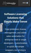How softwarekey.com looks like on a mobile device such as an iPhone.