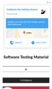How softwaretestingmaterial.com looks like on a mobile device such as an iPhone.