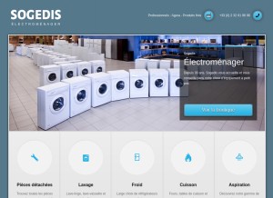 How sogedis.fr looks like on a tablet such as an iPad.