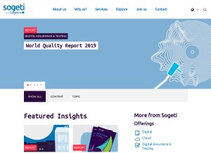 How sogeti.com looks like on a tablet such as an iPad.