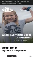 How sogoodlyapparel.com looks like on a mobile device such as an iPhone.