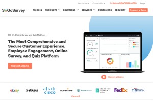How sogosurvey.com looks like on a tablet such as an iPad.