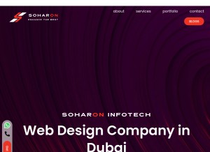 How soharon.com looks like on a tablet such as an iPad.