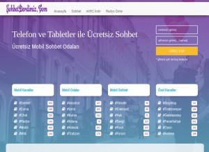 How sohbetderdimiz.com looks like on a tablet such as an iPad.