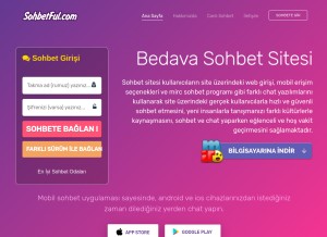 How sohbetful.com looks like on a tablet such as an iPad.