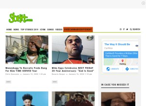 How sohh.com looks like on a tablet such as an iPad.