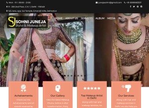 How sohnijuneja.com looks like on a tablet such as an iPad.