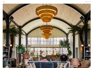 How sohofarmhouse.com looks like on a tablet such as an iPad.