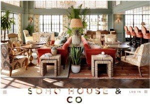 How sohohouse.com looks like on a tablet such as an iPad.