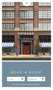 How sohohousechicago.com looks like on a mobile device such as an iPhone.