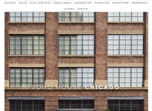How sohohousechicago.com looks like on a tablet such as an iPad.