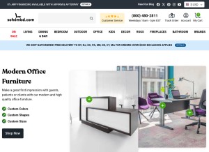 How sohomod.com looks like on a tablet such as an iPad.
