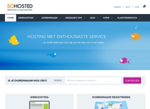 How sohosted.com looks like on a tablet such as an iPad.