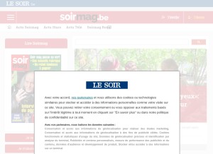 How soirmag.be looks like on a tablet such as an iPad.