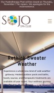 How sojospaclub.com looks like on a mobile device such as an iPhone.