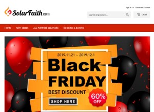 How solarfaith.com looks like on a tablet such as an iPad.