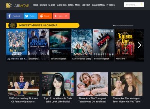 How solarmovie.net looks like on a tablet such as an iPad.