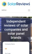 How solarreviews.com looks like on a mobile device such as an iPhone.