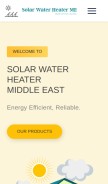 How solarwaterheater.me looks like on a mobile device such as an iPhone.