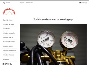 How soldador.de looks like on a tablet such as an iPad.