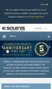 How solenis.com looks like on a mobile device such as an iPhone.