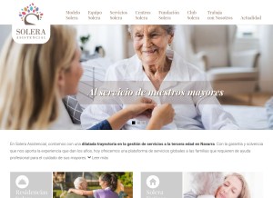 How soleraasistencial.es looks like on a tablet such as an iPad.