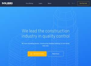 How solibri.com looks like on a tablet such as an iPad.
