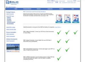 How soliddocuments.com looks like on a tablet such as an iPad.